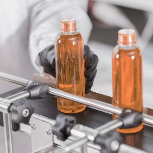 bottles industrially filled