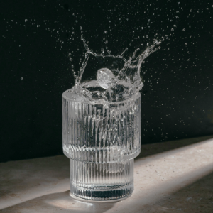 glass of water with splashes