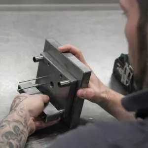 robot in our in-house injection molding facility